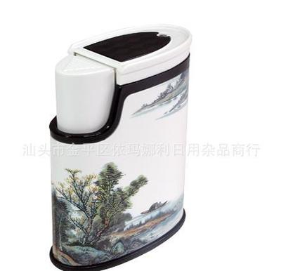 山水畫國畫筒自動(dòng)按壓瓶中國風(fēng)盒 商務(wù)禮品新寵，日用雜品中的文化藝術(shù)品